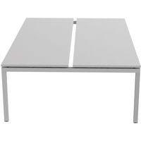 Bureau droit Bench 2 places Inesa Blanc 240 cm thumbnail image 2