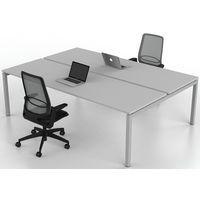 Bureau droit Bench 2 places Inesa Blanc 240 cm thumbnail image 5