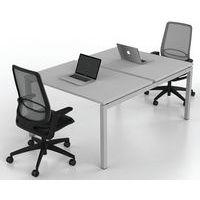 Bureau droit Bench 2 places Inesa Blanc 120 cm thumbnail image 5