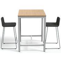 Table de réunion haute Jona Plateau  Chêne Long  : 100 cm thumbnail image 4