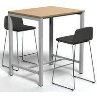 Table de réunion haute Jona Plateau  Chêne Long  : 100 cm thumbnail image 5