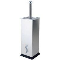 Porte-balayette murale inox brossé