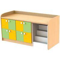 Meuble à langer Malice 8 casiers + escalier - Image principale