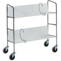 Chariot de classeurs 750x290 gris 2 plateaux - Image principale