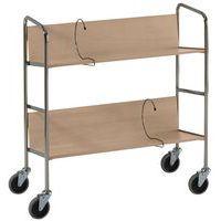 Chariot de classeurs 750x290 chene 2 plateaux - Image principale