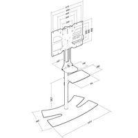 Support fixe écran + visioconférence Lux Up Visio Noir - Erard Pro - Image 4
