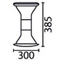 Tabouret Mogoo T2 à T7 assise noire et rouge - Image 2