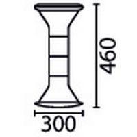 Tabouret Mogoo T2 à T7 assise noire et rouge - Image 3