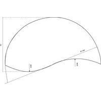 Table demi-lune Yang hauteur réglable de T1 à T3 blanc-MIRPLAY School - Image 2