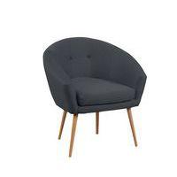 Fauteuil accueil en tissu Armand coloris Anthracite thumbnail image 2