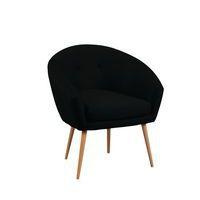 Fauteuil accueil en tissu Armand coloris Noir thumbnail image 2