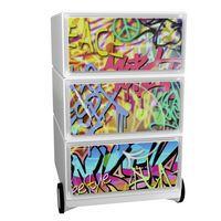Caisson mobile Easy Office 3 tiroirs  rangement corps blanc décor Freestyle - Image principale