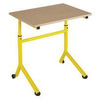 Table Atlas Mobile réglable chants alaisés hêtre - Manutan Expert - Image principale