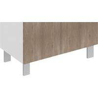 Jeu de 4 pieds pour meuble de rangement Allegra coloris blanc thumbnail image 2