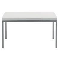 Table basse Atrium carré plateau Blanc pied Alu - Image principale