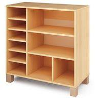 Meuble droit étagères + cases Confetti - finition bouleau - Image principale