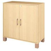 Armoire basse 2 portes Confetti - finition bouleau