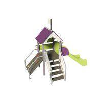 Structure Fripounette Mini-grimpe - acier - scell - poly - gris/prune-Wiki Cat thumbnail image 3