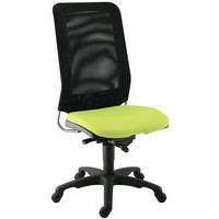 Chaise de bureau Diaz contact synchrone piètement noir assise coloris pistache - Image principale