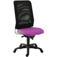 Chaise de bureau Diaz contact synchrone piètement noir assise coloris magenta - Image principale