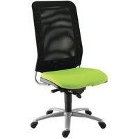 Chaise de bureau Diaz contact synchrone piètement alu assise coloris pistache - Image principale