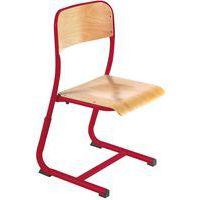 Chaise Atlas réglable appui sur table, dossier simple galbe, Rouge - Image principale