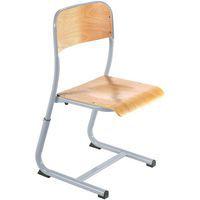 Chaise Atlas réglable appui sur table, dossier simple galbe, Gris - Image principale