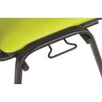 Lot 5 chaises Cluny tissu accroche soudée Piètement gris alu - Image 3