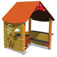 Maisonnette avec toit L'épicerie - 2/8 ans bois - fixation platines - Image 5