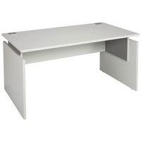 Bureau droit Linéo blanc 140 x 80 cm coloris blanc/alu thumbnail image 2