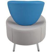 Chauffeuse Bulle pieds métal coloris  Pétrole/Béton - Image 3