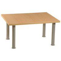 Table basse Cosy 80 x 60 cm piètement gris alu plateau coloris hêtre thumbnail image 2