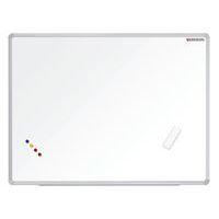 Tableau simple émaillé blanc, cadre aluminium anodisé Vanerum