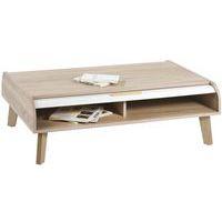 Table basse Vintage coloris Chêne/Blanc - Image 2