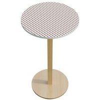 Guéridon haut Woody diamètre 60 cm plateau décor Brun - Image principale