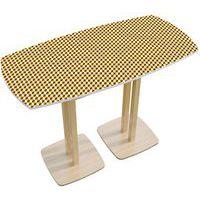 Table réunion haute Woody 6 personnes décor Safran - Image principale