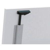 Table plateau pivotant Avel 200x80 angle intégré droite chêne clair pieds blancs thumbnail image 4
