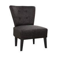 Fauteuil Marwin pied hêtre teinté noir revêtement tissu polyester thumbnail image 3