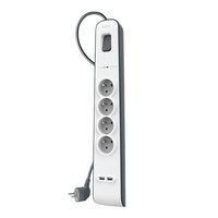 Multiprise parafoudre secteur et USB avec cordon d'alimentation Belkin