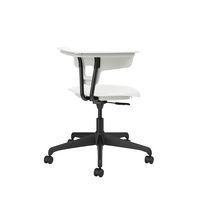 Chaise hauteur réglable Ruckus sur roulettes, assise coloris blanc coton - Image 4