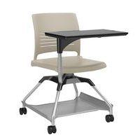 Chaise sur roulettes avec tablette Learn2 coque Strive coloris sable - Image principale
