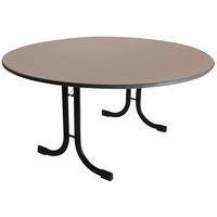Table pliante Ideal Ø 150 pièt.courbe cht antichoc Gris/Noir - Image principale