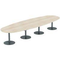 Table Elbia piètement sur base métal Ø 60 cm plateau épaisseur 25 mm thumbnail image 2