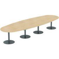 Table Elbia piètement sur base métal Ø 60 cm plateau épaisseur 25 mm thumbnail image 4