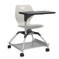 Chaise sur roulettes avec tablette Learn2 coque intellect wave coloris beige - Image principale