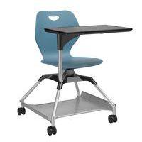 Chaise sur roulettes avec tablette Learn2 coque intellect wave gris dauphin - Image principale