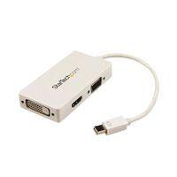 Adaptateur de voyage Mini DisplayPort vers VGA/DVI/HDMI -Blanc - Image principale