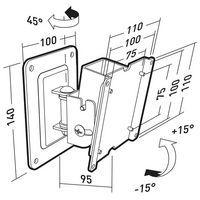Support mural inclinable et orientable Applik 2453 - Erard Pro thumbnail image 2