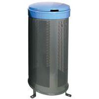 Poubelle Aro 110 L avec couvercle - gris/bleu - Image principale