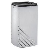 Poubelle Mielek R. 50 L carré acier gris 9006 - Image principale